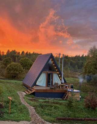 Отель  Фито-Отель Лаванда Дорохи A-FRAME HOUSE &quot;Малина&quot; с купелью-13